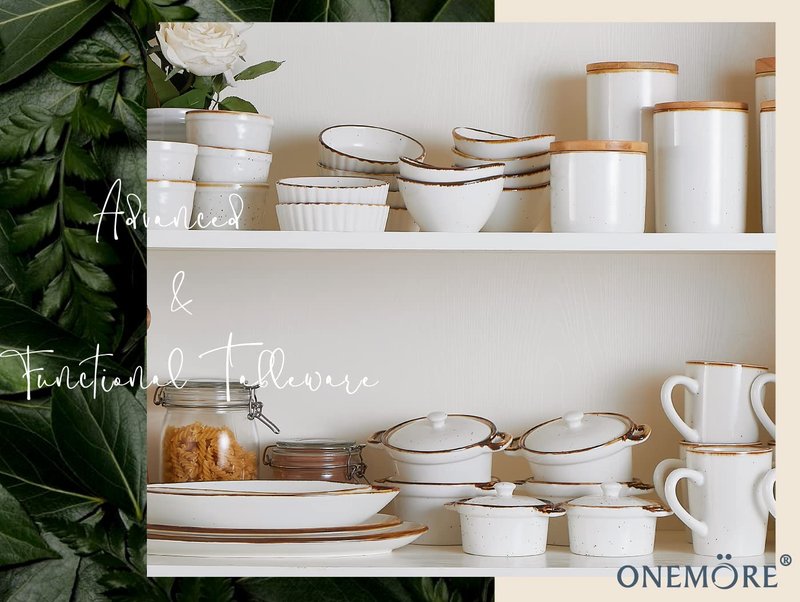 ONEMORE 8 oz Ramekins Oven Safe, Ceramic Small Ramekins with Brown Rim for Baking, Speckled Cute Ramekin Set for Creme Brulee, Sauces, Desserts & Ice Cream, Individual Custard/Pudding Cups Set of 6