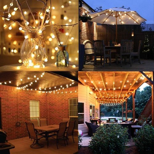 Globe USB String Lights - 20ft 40 LED Warm White Fairy Lights for Party & Home Decor