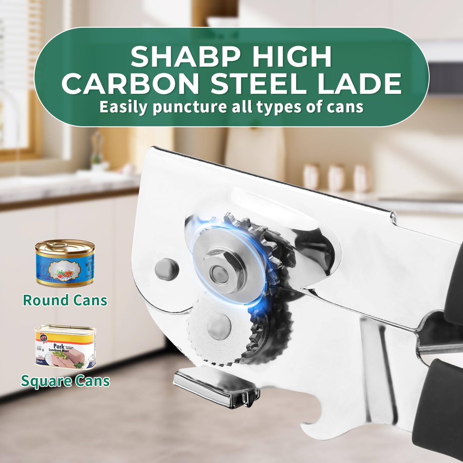 Regine Switzerland Heavy Duty Manual Can Opener - Smooth Edge Design for Easy Use in Kitchen