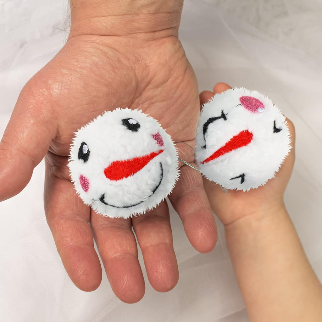 Skiennix 48-Piece Christmas Snowball Set - 2.4-Inch Plush Snowman Balls for Winter Decor | 2 Styles