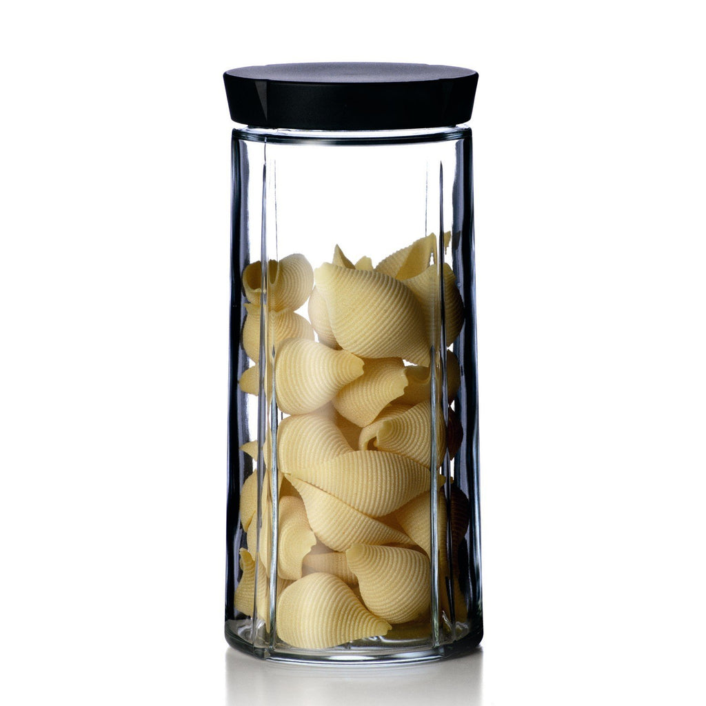 Rosendahl Grand Cru Storage Jar Black, 9.4"H, 50.7 oz, Gift Box Included