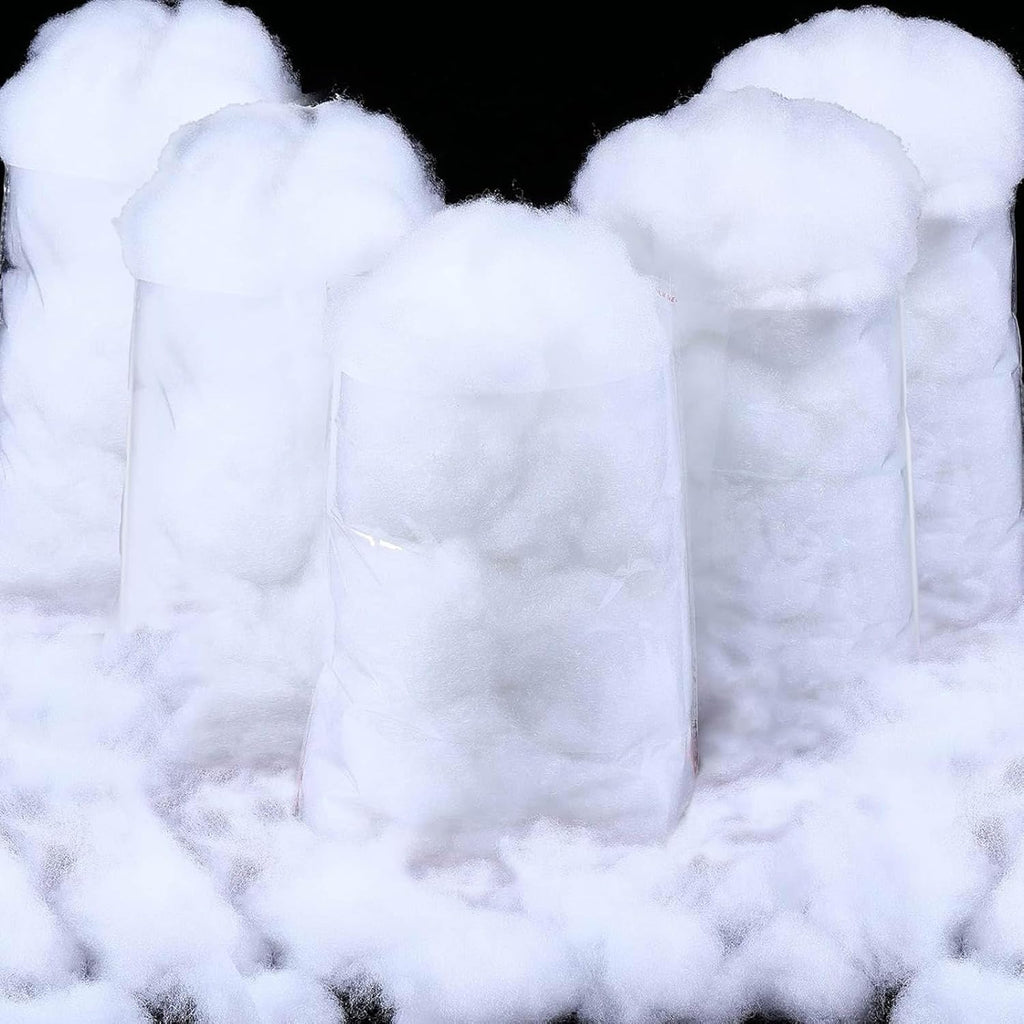 Shappy Christmas Fake Snow | 141.10 Ounce Fluffy White Cloud Fiber for Indoor Decor