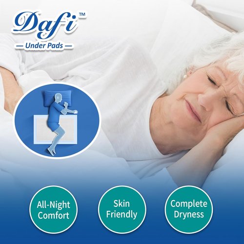DAFI Extra Large Disposable Bed Pads - Super Absorbent Underpads with Odor Control | 30”x36” (50 Count)