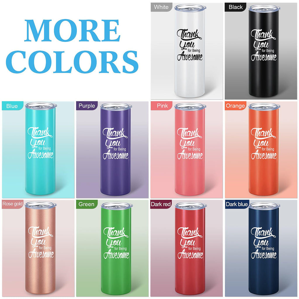 Sieral 10 Sets Employee Appreciation Gifts - 20oz Bulk Motivational Tumblers for Coworkers Boss Team - Thank You Gift for Women Men Inspirational Tumblers with Lid Straw (Multi Colors)
