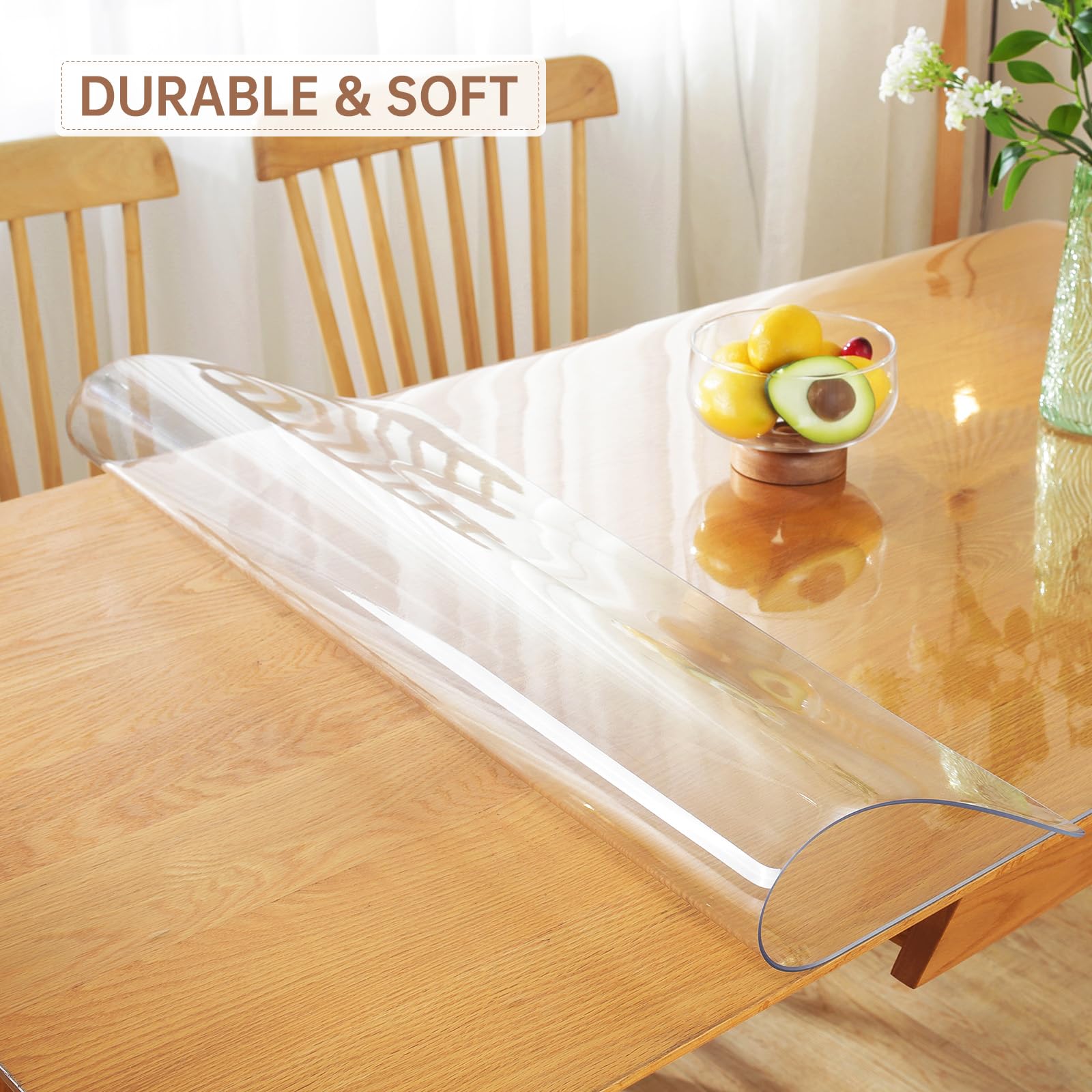 Warmstar Clear Table Protector - 2mm Thick, 20 x 36 Inch Table Cover, Desk Mat for Coffee Table, Dining Room
