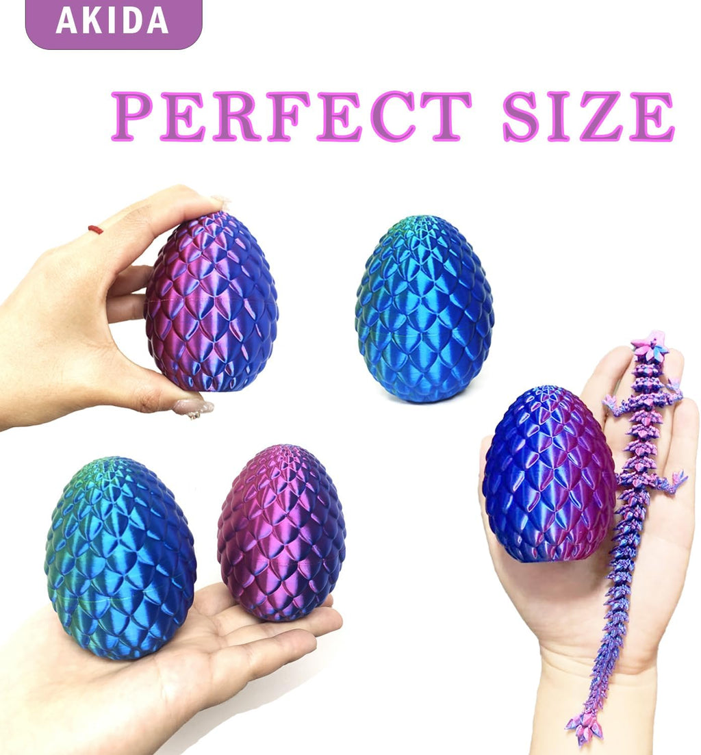 **Dragon Egg Fidget Toy - 3D Printed Mystery Dragon Eggs | 2 Pack for Easter Basket Stuffers**