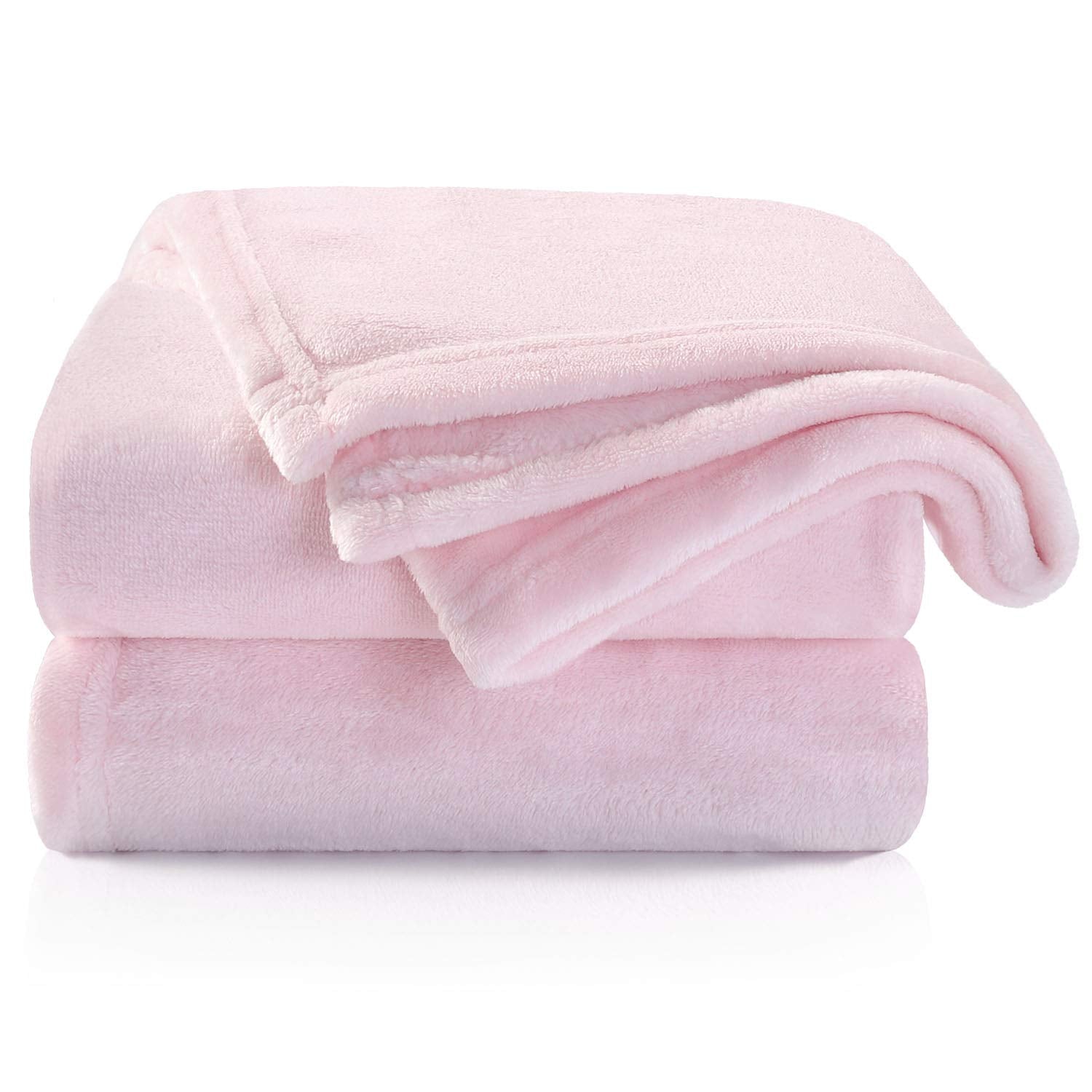 TILLYOU Toddler Flannel Blanket - Cozy Lightweight Baby Blanket for Crib & Stroller | 40x50 Inches, Pink