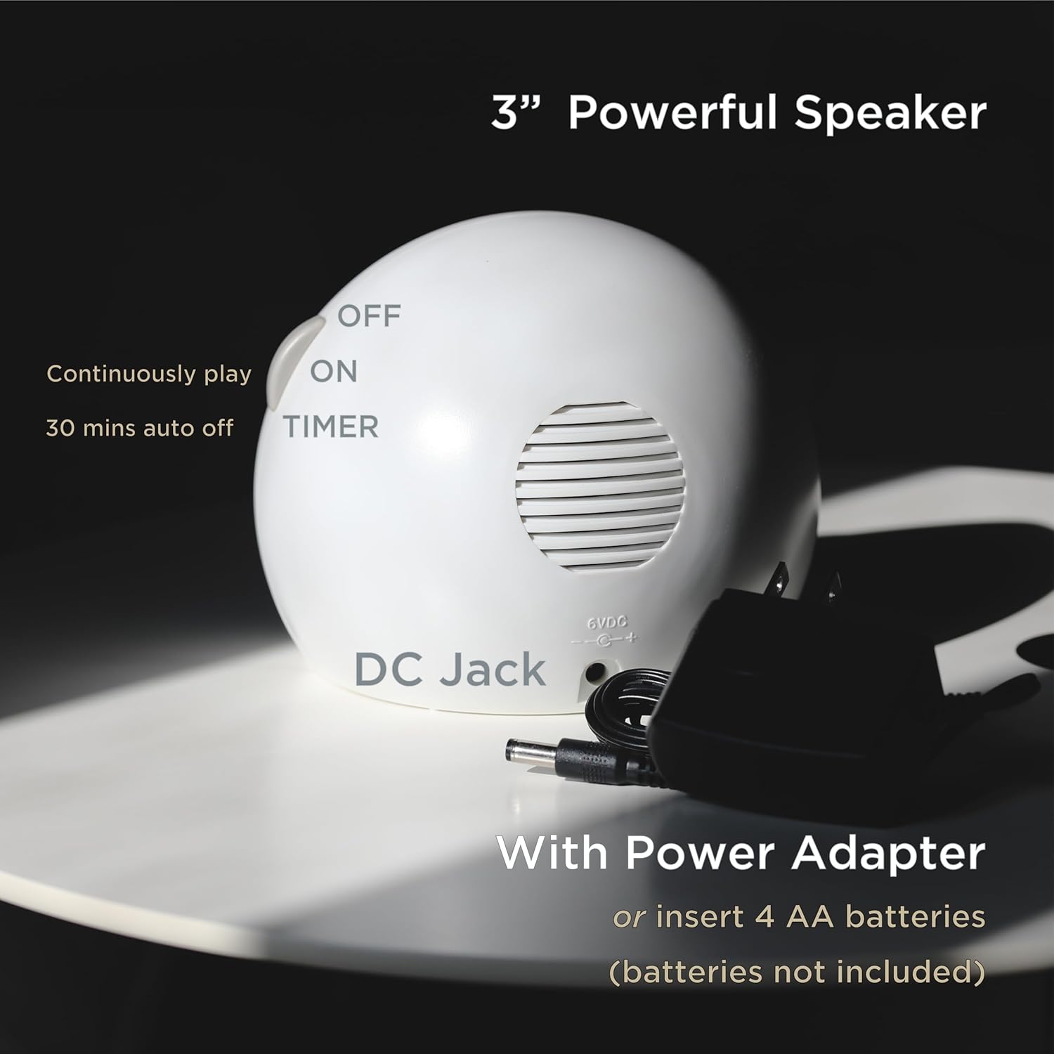 WELLCARE Sound Machine - White Noise & 7 Nature Sounds for Relaxation | Adjustable Volume & Timer