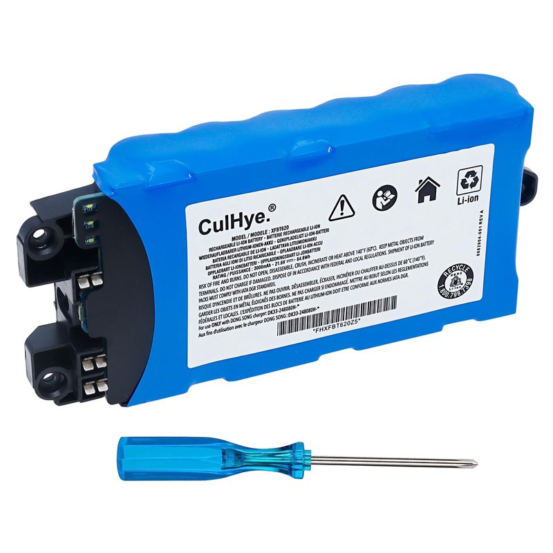 XFBT620 3000mAh Replacement Lithium-Ion Battery for Shark IX140 IX141 IX141H IX142 IZ140 IZ140C IZ141C IZ142 UZ145 Cordless Vacuum Cleaners