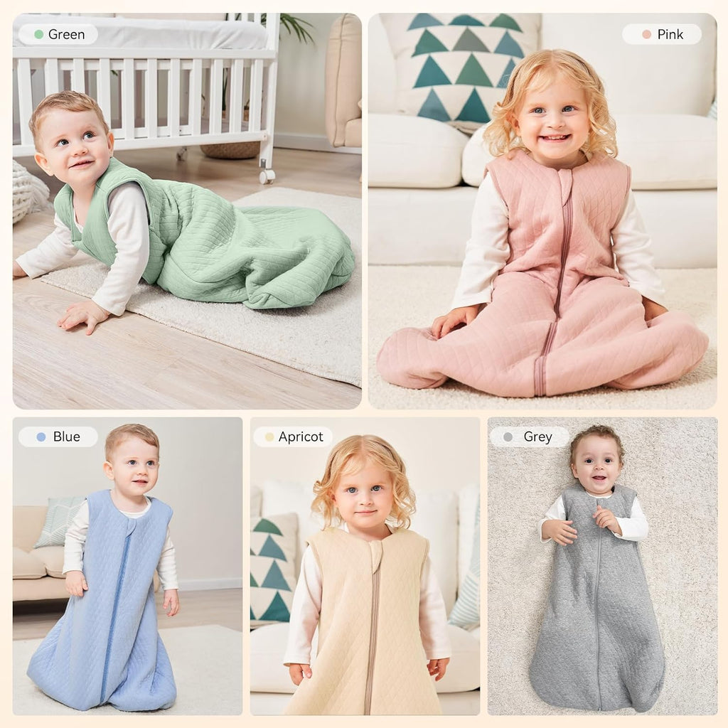 Yoofoss Baby Sleep Sack - 100% Organic Cotton Wearable Blanket for Infants 0-6 Months | TOG 2.5, 2-Way Zipper