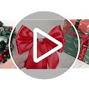 PUFFLD 8 Pcs Red Christmas Cabinet Ribbon Bows 77.9in - Satin