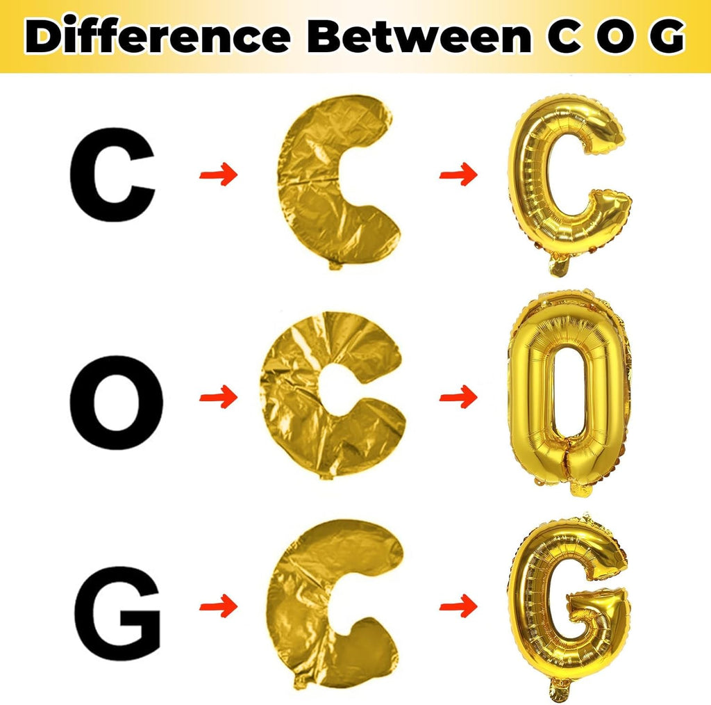 Skiennix 40-Inch Giant Alphabet Balloons - Customizable Gold Letters for Birthday Party Decor
