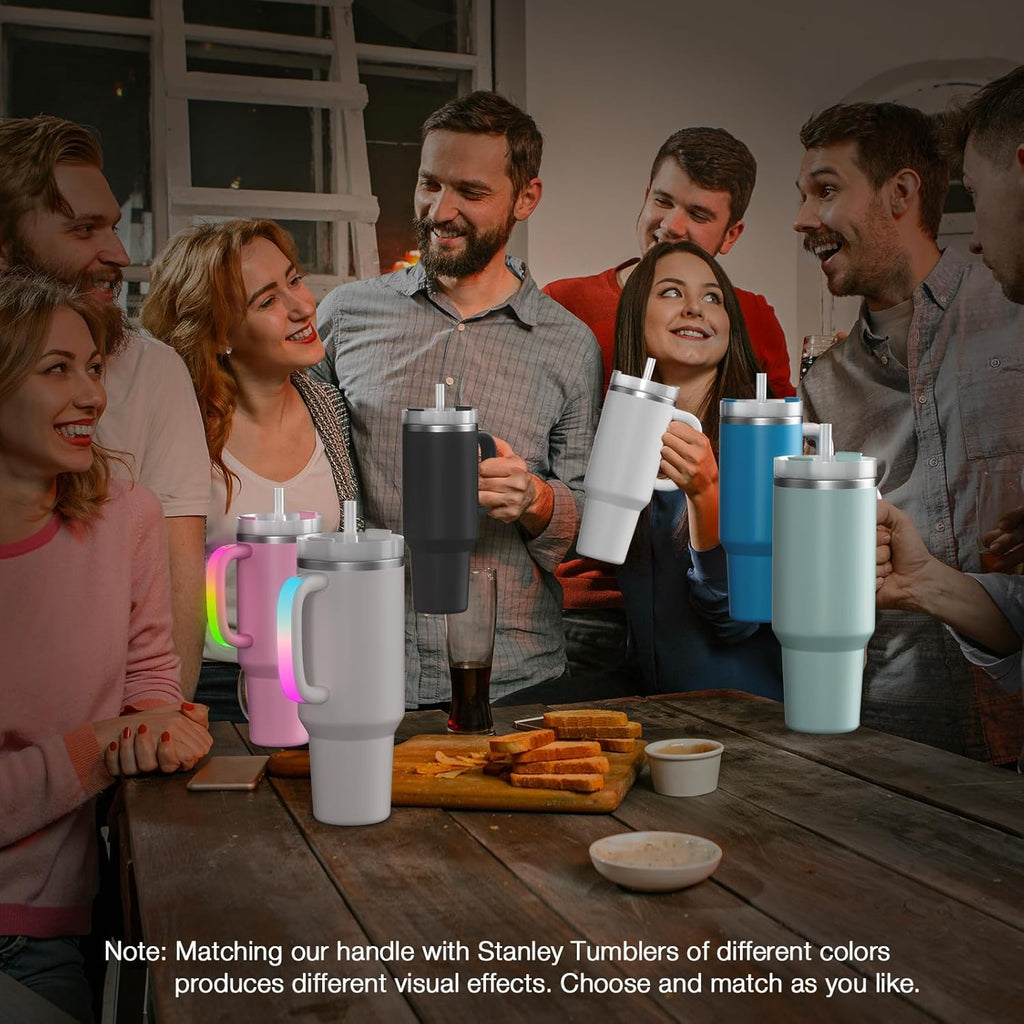 Stanley 40oz/30oz LED Light-Up Tumbler Handle - Comfortable & Stylish Rose Quartz Accessory