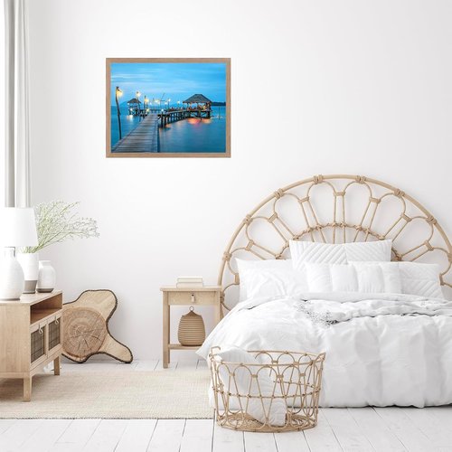 JCJMY 17x22 Picture Frame - Rustic Brown Wall Gallery Frame for Horizontal & Vertical Photos