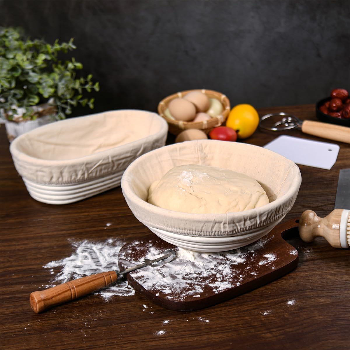 Saint Germain Bakery Premium Round Bread Banneton Basket - Ideal Brotform Proofing Basket for Beautiful Bread (10 Inch)