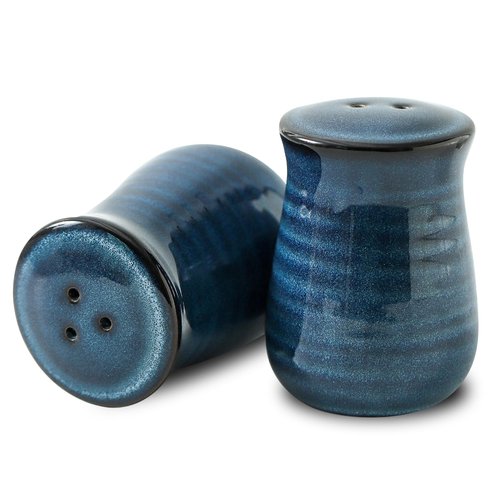 glowworm Blue Salt and Pepper Shakers Set, Ceramic Salt and Pepper Shakers, Farmhouse Kitchen Decor for Home Restaurants, Spice Shaker for Cooking Baking BBQ