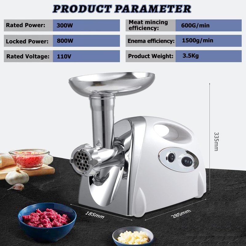 Electric Meat Grinder, Heavy Duty Meat Mincer, Sausage Stuffer Maker, Food Grinder Household Multifunctional Mincer Sausage Stuffer