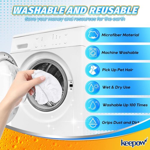 KEEPOW Microfiber Cloths for Handheld Steam Cleaners - 8 Pack Compatible with Bissell, Wagner, McCulloch