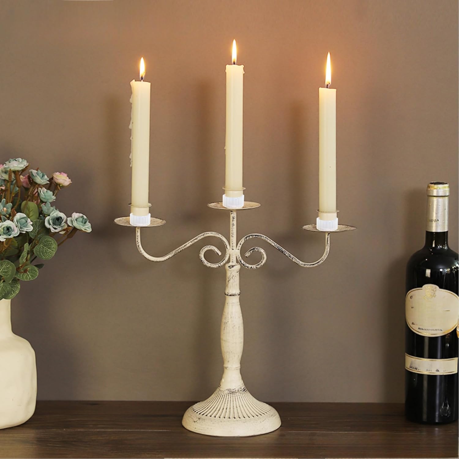 Rubber Candle Hugger | 12 Pcs Taper Candle Grips - Keep Candles Upright and Secure