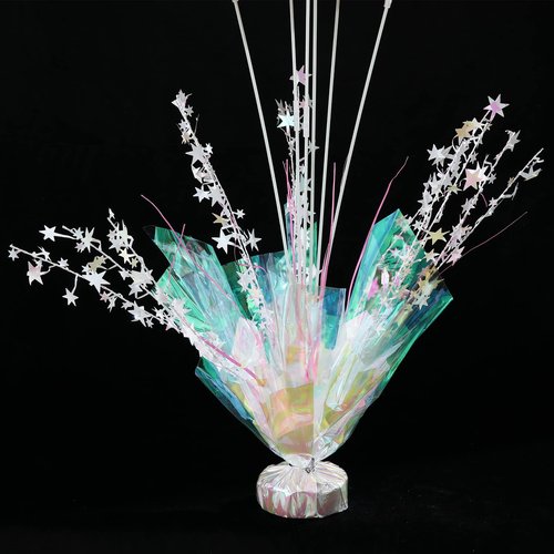 6 Set Pastel Birthday Decorations Rainbow Party Table Balloons Centerpiece Stand Kit for Girls Baby Shower Birthday Party Wedding Graduation Prom Unicorn Theme Table Decorations