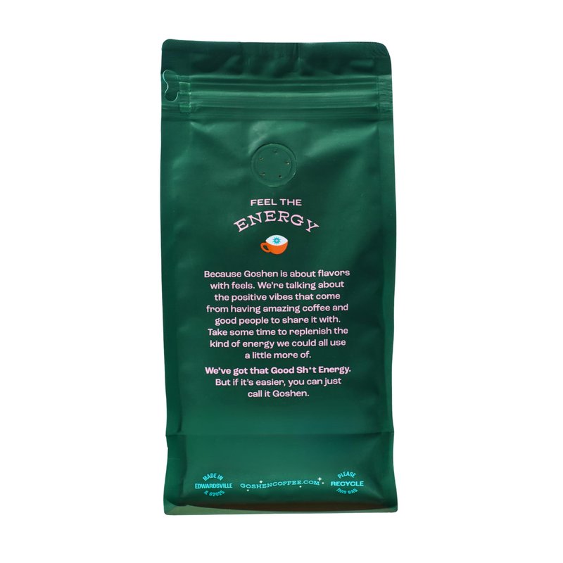 Goshen Coffee Roasters Whole Bean Black Dog Espresso Blend | Dark Roast, Espresso or Brewed | Award-Winning, Natural and Washed | Roasted Nuts, Molasses, Dark Cocoa Flavors | 12 Oz Bag