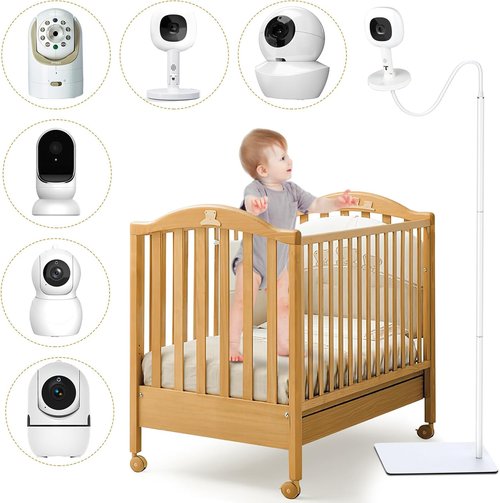 HelloBaby Baby Monitor Floor Stand - Adjustable Height 37.4-69 Inches | Universal Camera Mount for Nursery Safety