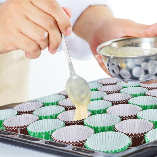 Football Party Supplies: 300-Count Football Cupcake Liners & Wrappers - Game Day, Birthday, and Tailgate Parties - Premium Football Cake Decorations - Football Party Favors