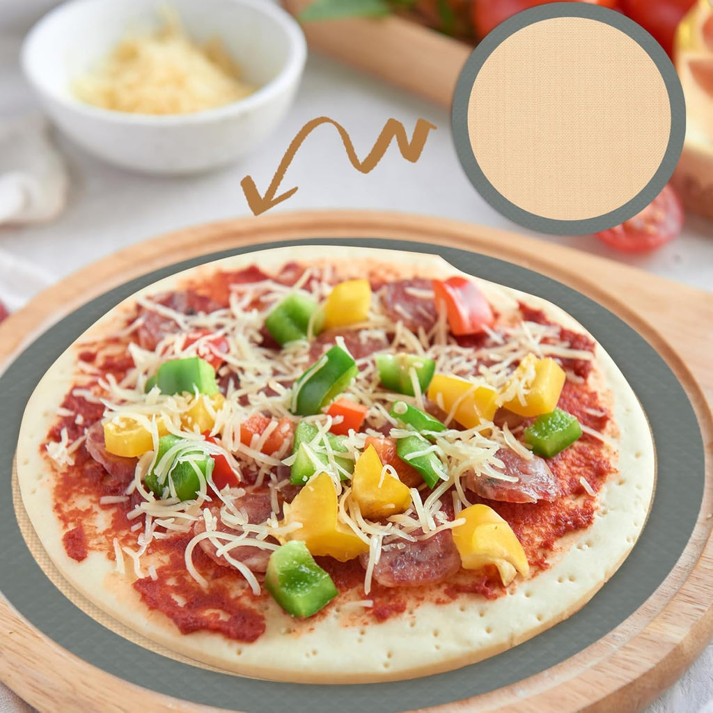 Skiennix Silicone Baking Mat Set - Nonstick Pastry & Pizza Mats | Reusable for Cookies & Macarons
