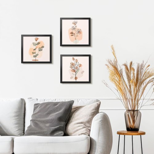 LaVie Home 8x8 Picture Frame - Classic Black Photo Frame with HD Plexiglas | Vertical & Horizontal Display