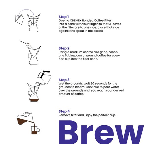 Chemex Pour-Over Glass Coffeemaker - Glass Handle Series - 10-Cup - Exclusive Packaging