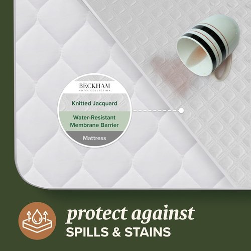 Beckham Hotel Collection Mattress Protector - Silent Waterproof Viscose Blend for King Size Mattresses