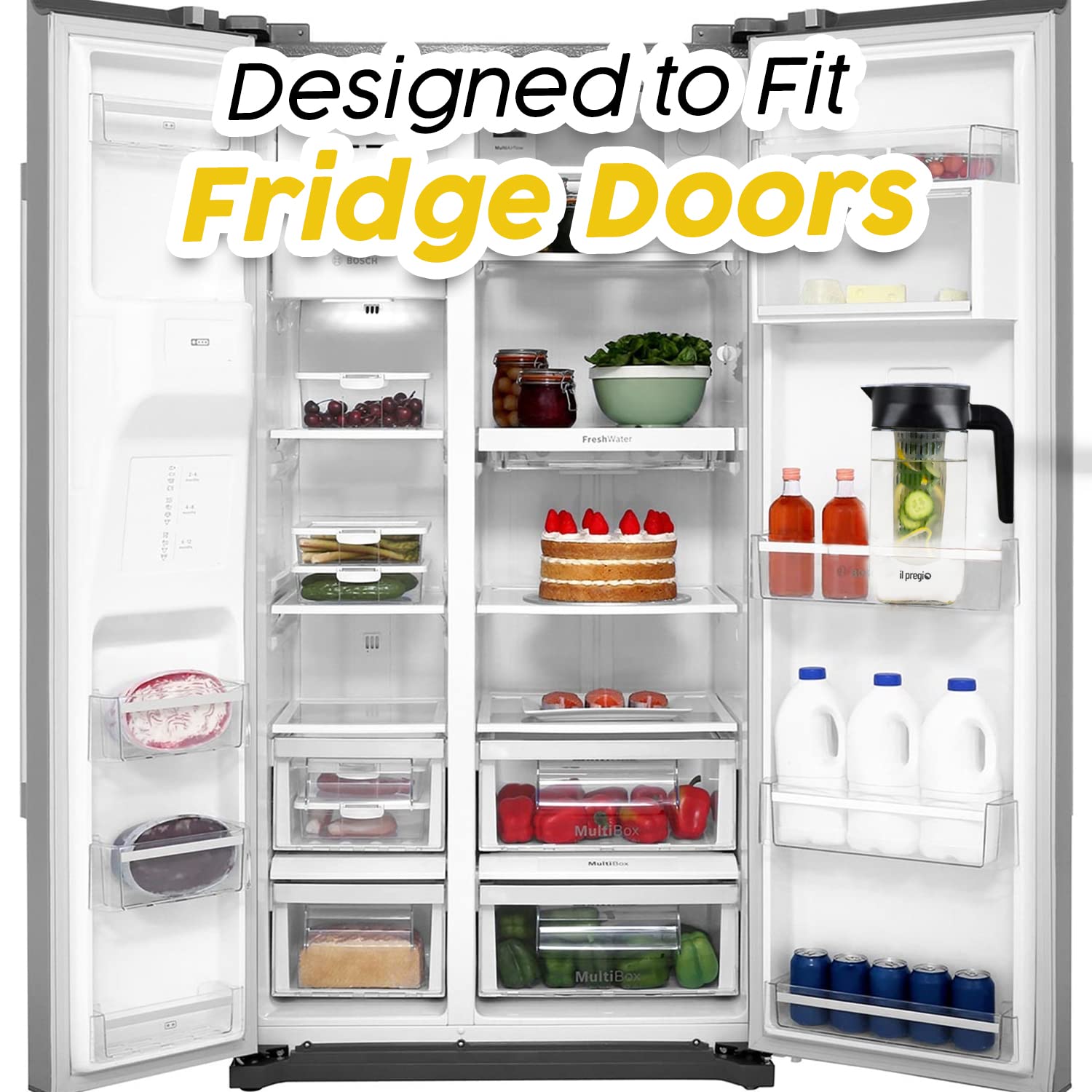 Small Fruit Infuser Water Pitcher - 36 Ounce Food Grade Borosilicate Glass Infusion Jug for Iced Juice, Beverages, Lemon, Fruit Wedges & Herbs | 4.5 Cups