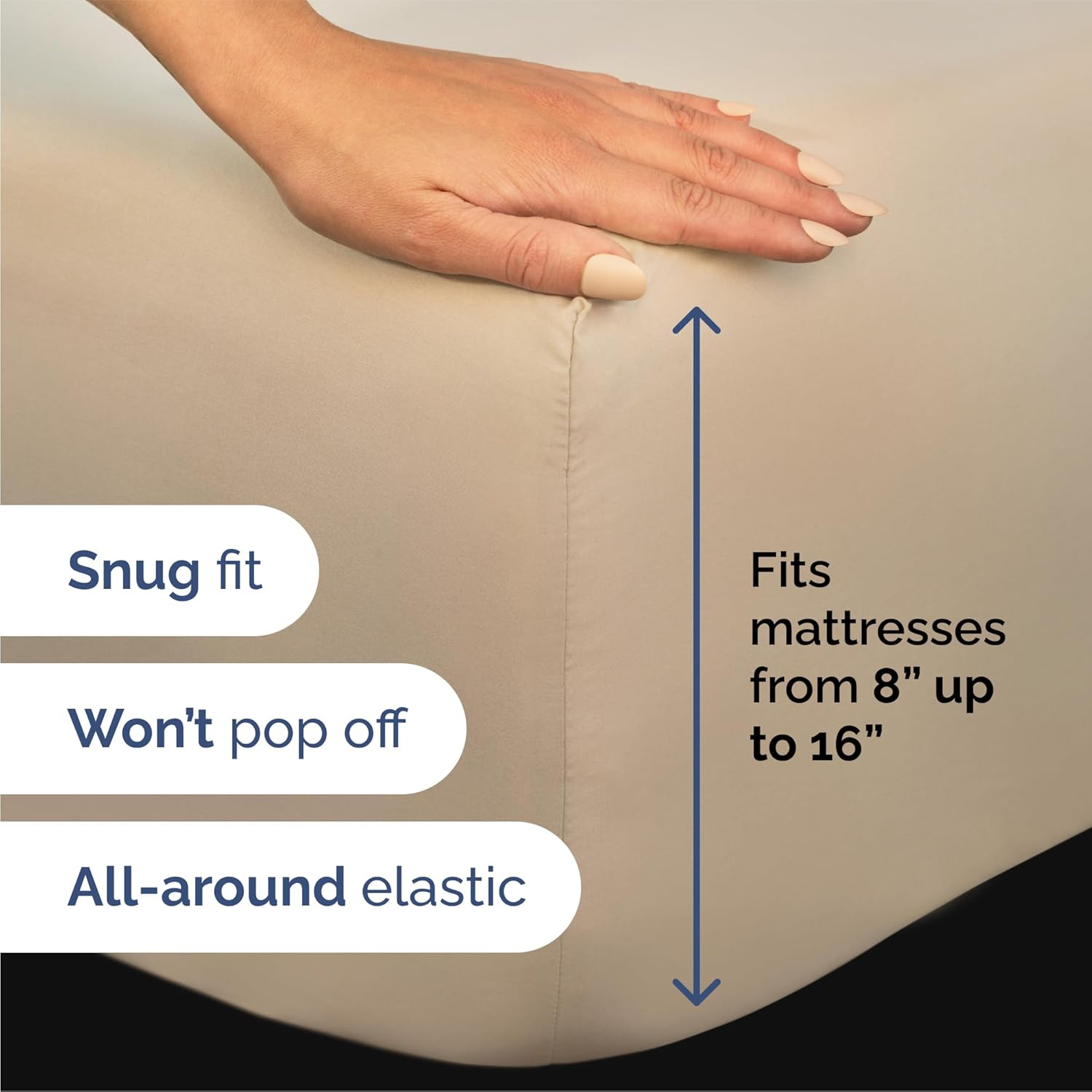 Queen Size 4-Piece Sheet Set | Skiennix Comfy Cooling Bed Sheets - Ultra-Soft, Deep Pockets - Oeko-Tex Certified, Cream