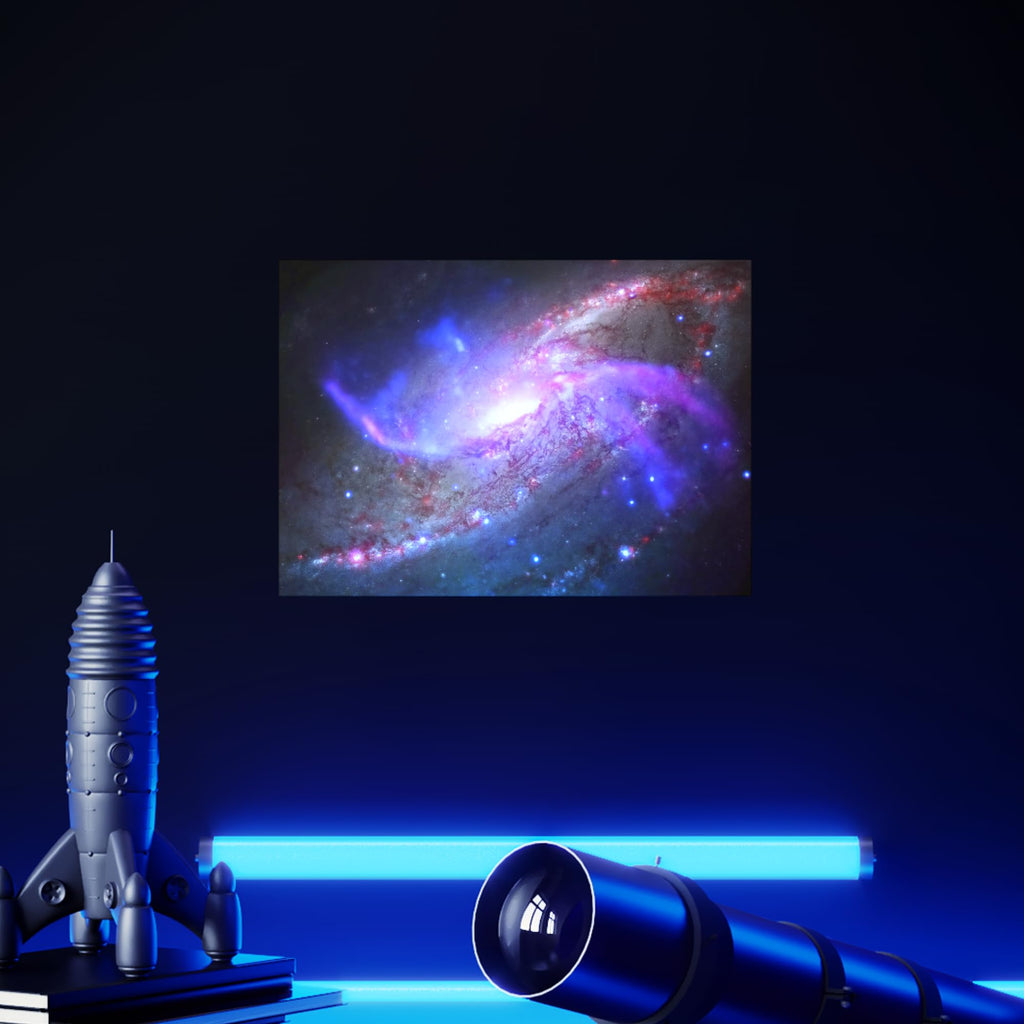 Displate – Metal Poster - NASA - Cosmic Space - NGC 4258 galaxy - Size M - 17.7x12.6 inch (32x45cm)