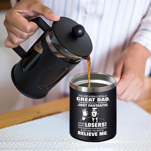 Abledn Christmas for Dad Gifts - You're A Really Great Dad Coffee Mug - Funny Birthday Gifts for Men Fathers Husband and Grandpa from Daughter, Son (14oz, Black)