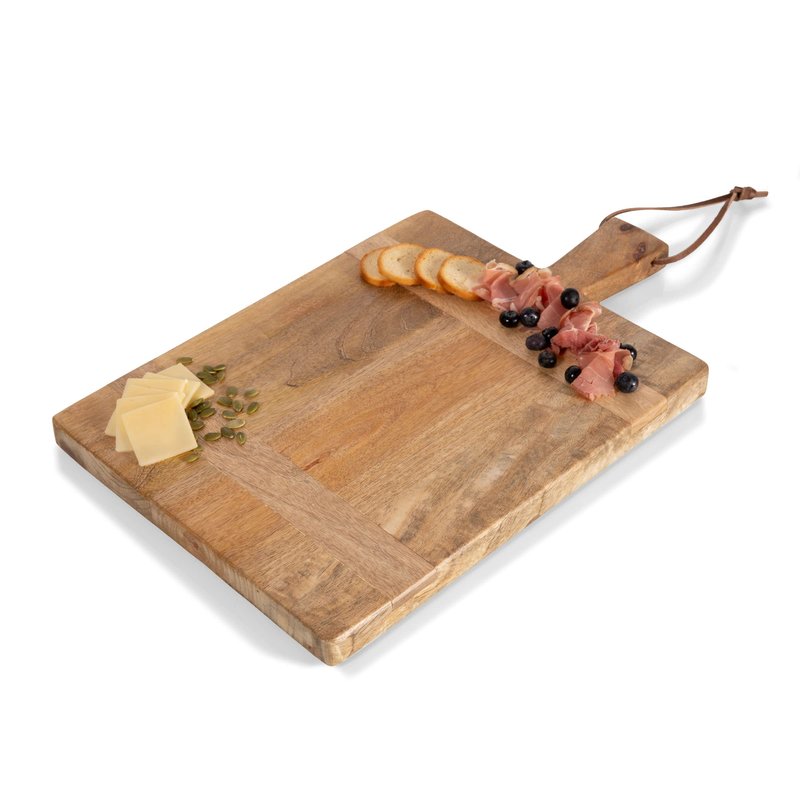 TOSCANA - a Picnic Time brand - Ravi Rectangle Charcuterie Board, Wood Serving Platter, Cheese Board, (Mango Wood)