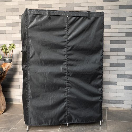 Hadisi Waterproof Shelf Cover,Heavy Duty Dustproof Storage Wire Shelving Unit Cover,Display Rack Cover with Zipper and Perspective Window(Black,Fits 36" W x 14" D x 72" H Shelf).