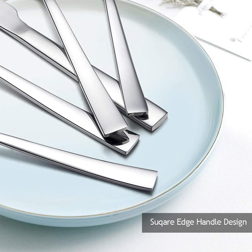 E-far 60-Piece Stainless Steel Silverware Set - Service for 12 | Elegant Cutlery for Home & Parties