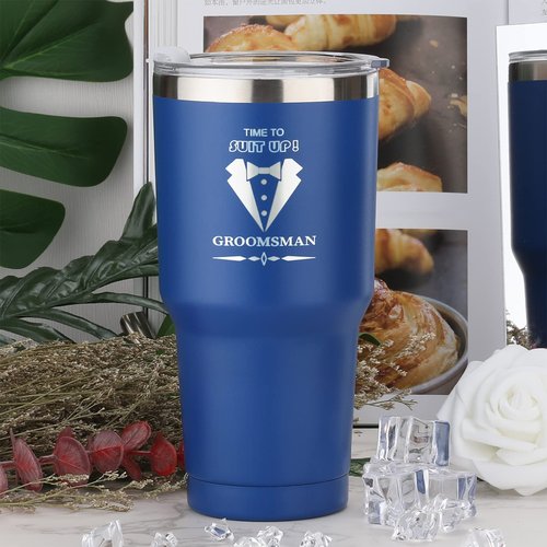 Pengtai Groomsmen Tumbler Gift for Wedding Bachelor Party Proposals - 30oz