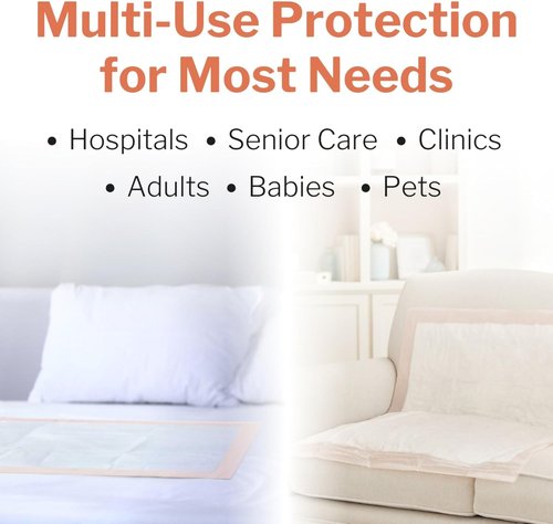 McKesson Disposable Bed Pads - Heavy Absorbency Underpads 30" x 36" | 100 Count for Adults & Babies