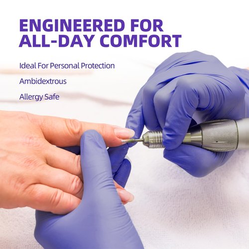 Jointown Nitrile Exam Gloves, Medical Ice Blue Gloves Disposable Latex Free Powder-Free For Exam, Food Prep Cleaning, Large Case of 1000, L