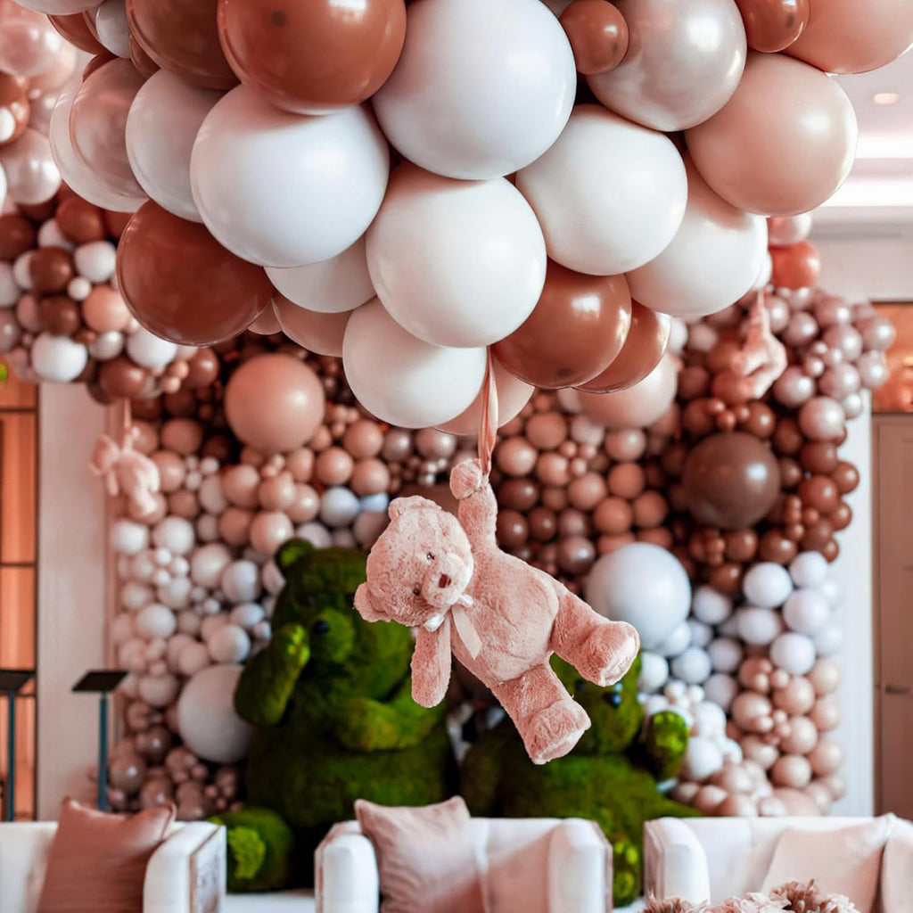 PartyWoo Brown Balloons - 51 Pcs 12 Inch Dark Brown Latex Helium Balloons for Weddings & Events