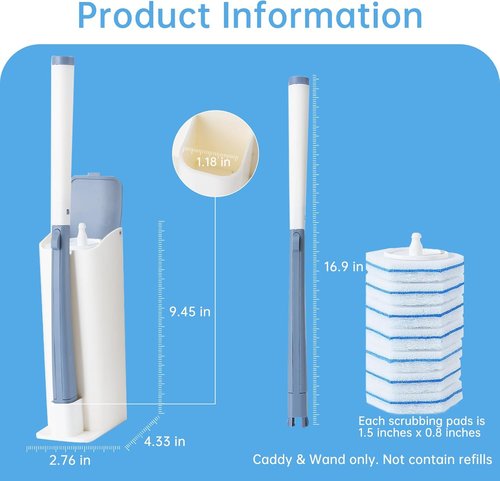 Clorox Toilet Wand Holder - Compatible & Convenient Storage Solution | White & Blue Design