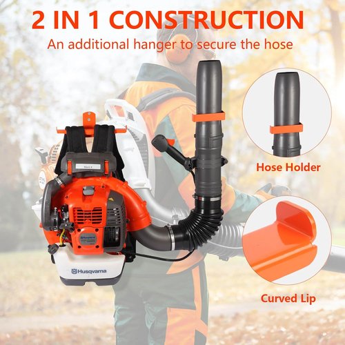 Backpack Blower Rack - Heavy Duty Wall Mount with Hose Holder & Dual-Sided Hooks | 330lbs Capacity