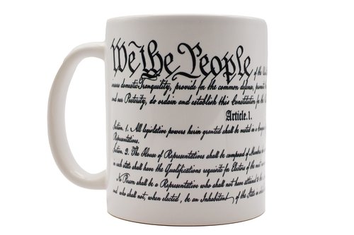 Rogue River Tactical Best Coffee Mug The US Constitution Flag American Patriot Novelty Cup Great Gift Idea For Men Dad Father Husband Military Veteran Conservative United States