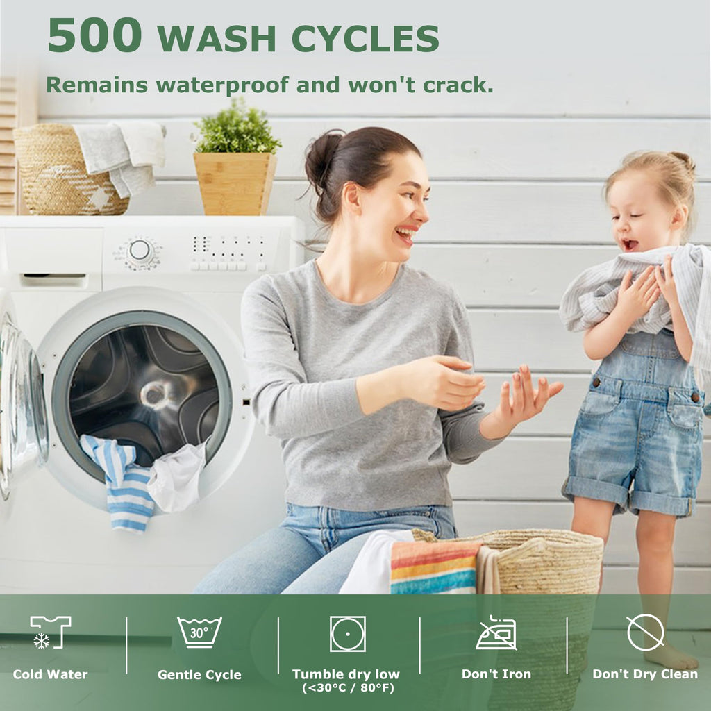 GRT 2 Pack Waterproof Crib Mattress Protector Rayon Made from Bamboo,Quilted Baby Mattress Pad Fitted Deep Pocket from 4" up to 9", Extra Breathable & Noiseless Toddler Mattress Cover 52"x28", White