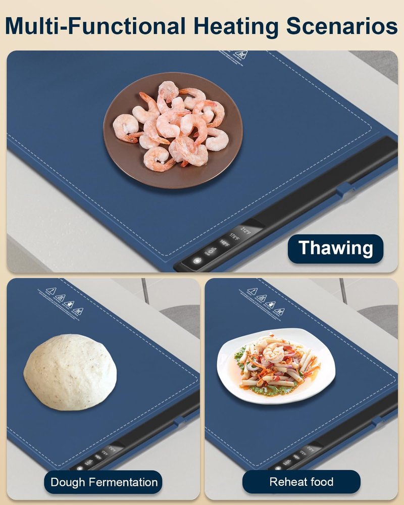 Electric Warming Tray with Adjustable Temperature, Foldable Food Warmer for Parties Features 3 Modes & Fast Heating, Hot Plate for Buffet, Family Gatherings, Sabbath, Holidays