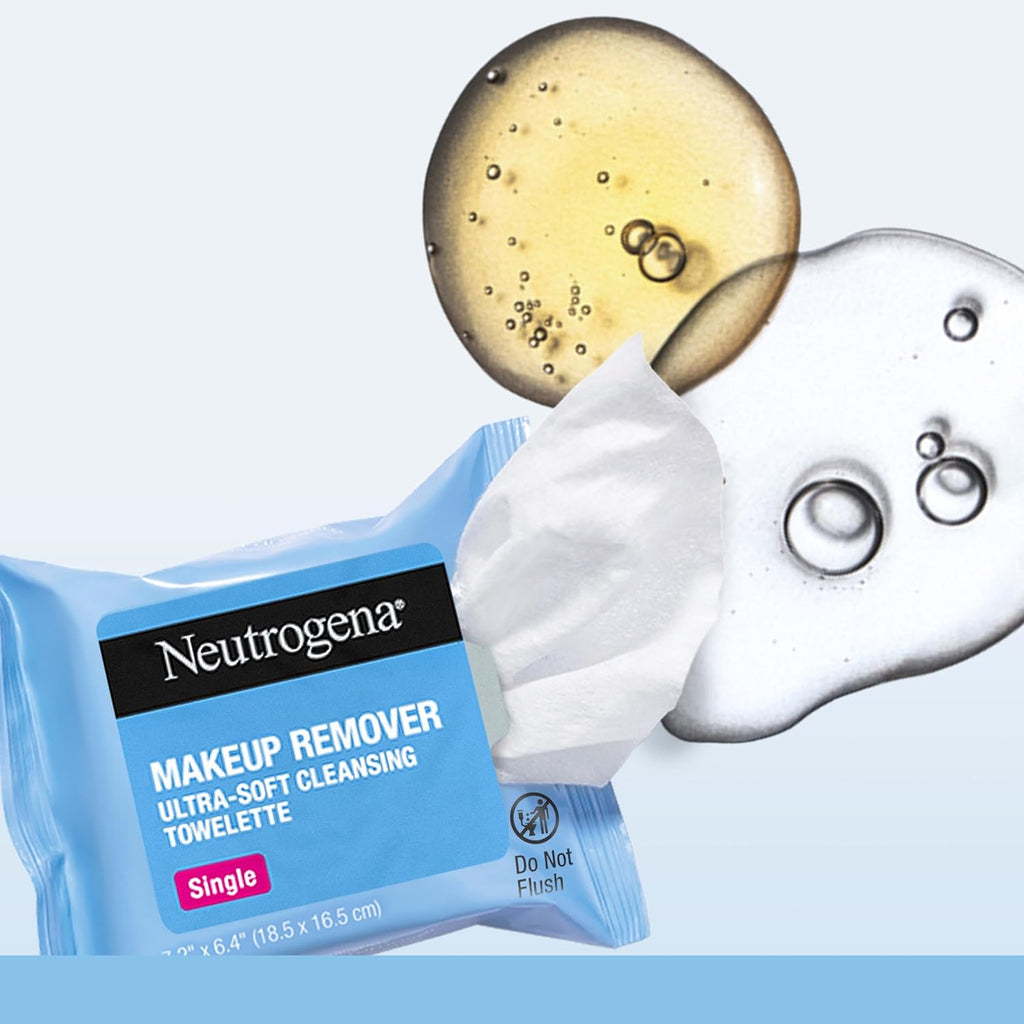 Neutrogena Makeup Remover Wipes - Alcohol-Free Daily Cleansing Towelettes | 20 Count