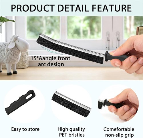 Crevice Cleaning Brush Set - Hard Bristle Gap Scrubber Tools for Grout & Window Tracks | 12-Pack Home Essentials