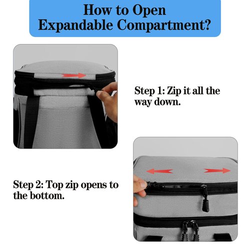 Lunch Box Cooler Bag - Tactical Insulated Lunchbox for Men - Large Lunch Pail Kit for Adults Work Outdoor Shifts Trips Grey 16L